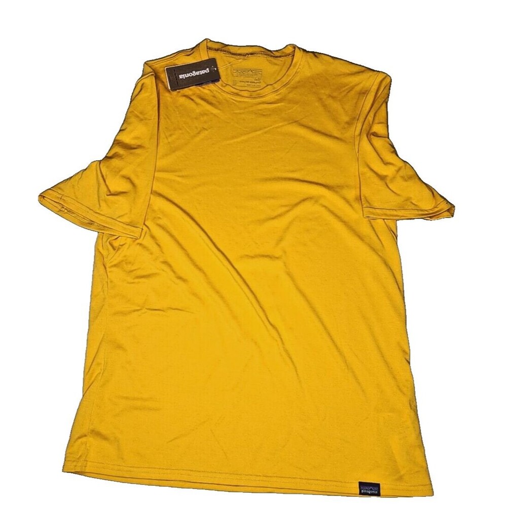 New NWT Patagonia Women's Yellow Capilene Baselayer Short sleeve shirt XS